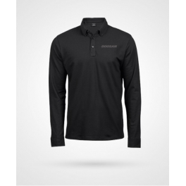 BLACK LONGSLEEVE POLO MEN